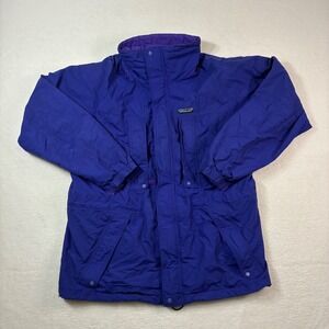 Vintage Patagonia Parka Mens Med Purple 1980s Insulated Lined Snow Ski Jacket